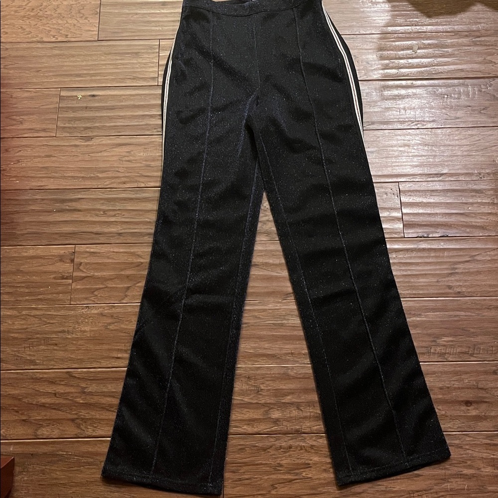 REVOLVE By The Way Navy Sparkle Pants with Side Stripe Size M